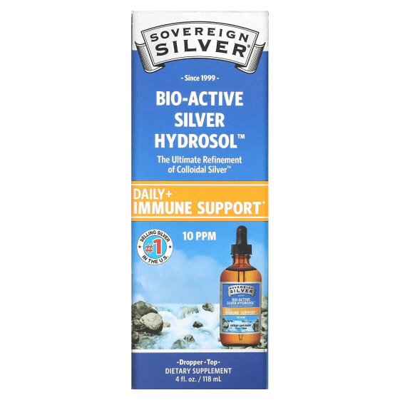 Витамины и минералы Sovereign Silver Bio-Active Silver Hydrosol, ежедневная поддержка иммунитета, 10 PPM, 8 ж. унц. (236 мл)