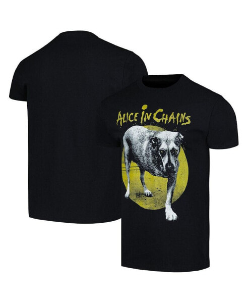 Men's Black Alice in Chains Dog T-shirt
