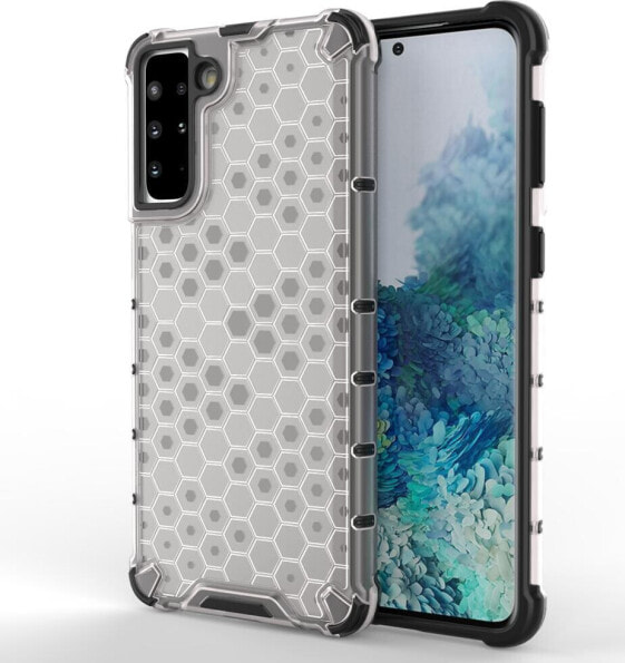 Hurtel Honeycomb etui pancerny pokrowiec z żelową ramką Samsung Galaxy S22+ (S22 Plus) przezroczysty