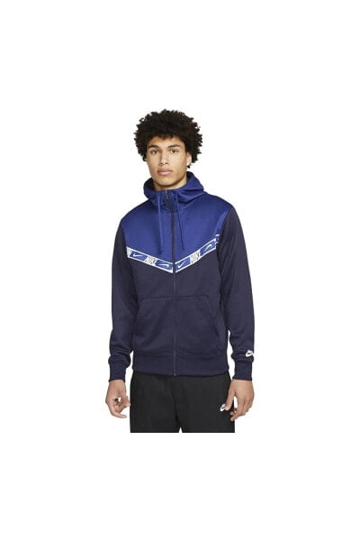 Олимпийка Nike Sportswear Repeat Graphic Full-Zip Lacivert Erkek Sweatshirt