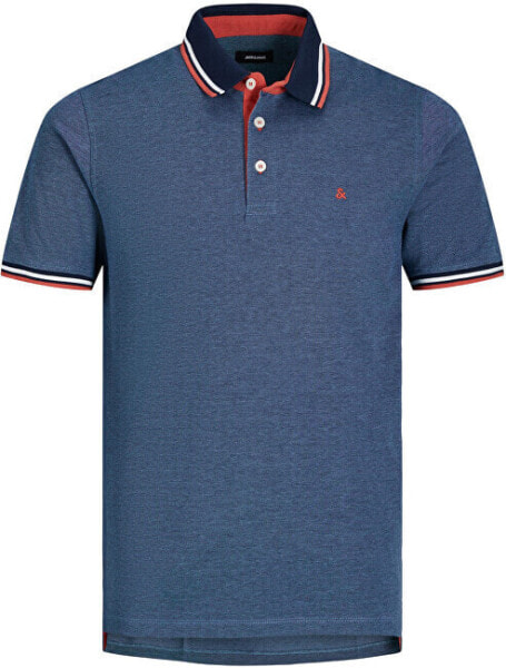 Men´s polo Slim Fit JJEPAULOS 12143859 Denim Blue