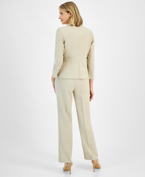 Two-Button Inset Jacket Extended-Tab Waist Pantsuit, Regular & Petite