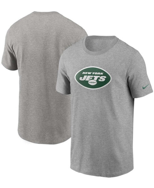 Men's Heathered Gray New York Jets Primary Logo T-shirt