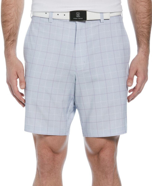 Men's Check Print Performance 8" Golf Shorts