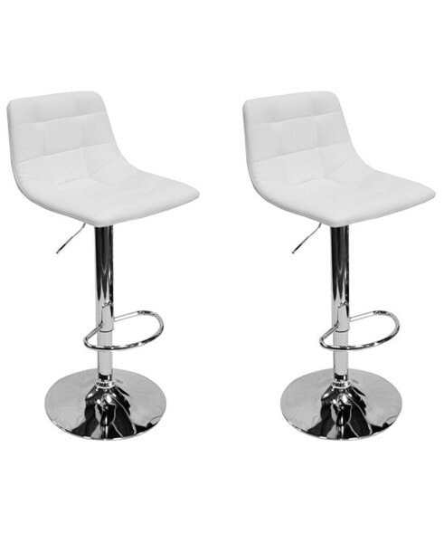 Mandy Modern Adjustable Swivel Kitchen Bar Stools, Set of 2