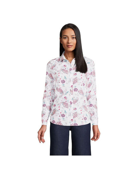 Tall Tall Wrinkle Free No Iron Button Front Shirt