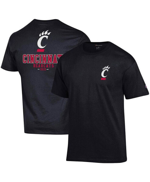 Men's Black Cincinnati Bearcats Stack 2-Hit T-shirt