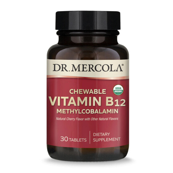 Dr. Mercola Vitamin B12 Methylcobalamin Витамин B12 Метилкобаламин - 30 таблеток со вкусом вишневым вкусом