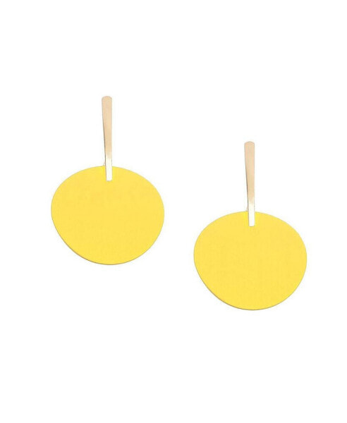 Серьги SOHI Yellow Circular