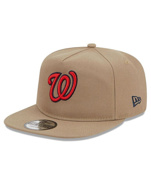 Men's Khaki Washington Nationals Golfer Adjustable Hat