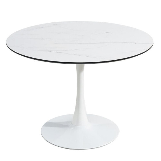 Стол обеденный тюльпан Simplie Fun, 100 см, круглый, белый