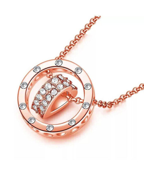 Heart Necklace with Cubic Zirconia Stones