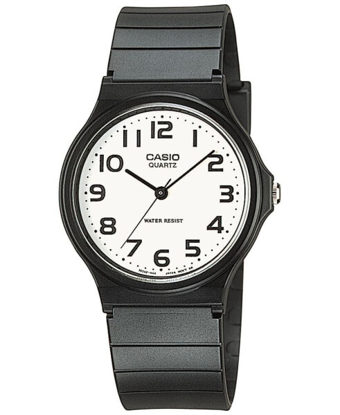 Unisex Black Resin Strap Watch 35mm