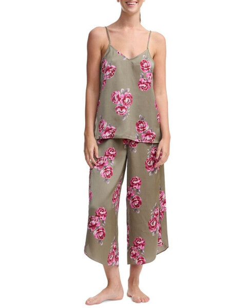 Women's 2-Pc. Printed Cropped Pajamas Set