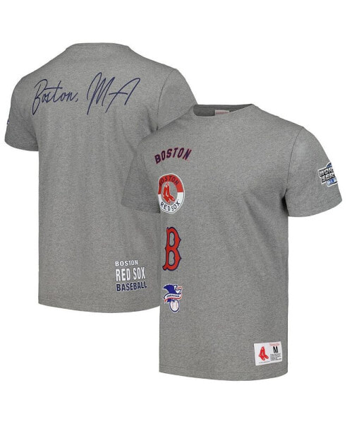 Men's Heather Gray Boston Red Sox Cooperstown Collection City Collection T-shirt