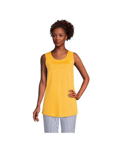 Women's Supima Cotton Scoop Neck Tunic Tank Top