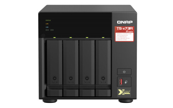 QNAP TS-473A - NAS - Tower - Ryzen Embedded - V1500B - Black