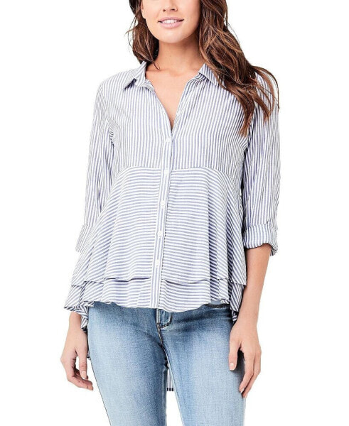 Maternity St Layered Peplum Shirt