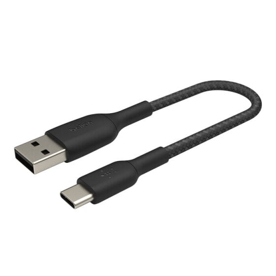 Кабель USB-A на USB-C Belkin 2м сетчатый черный