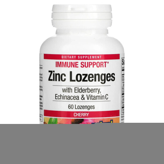 Zinc Lonzenges, With Elderberry, Echinacea & Vitamin C, Cherry, 60 Lozenges