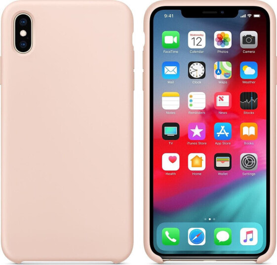 Hurtel Silicone Case elastyczne silikonowe etui pokrowiec iPhone XS Max różowy