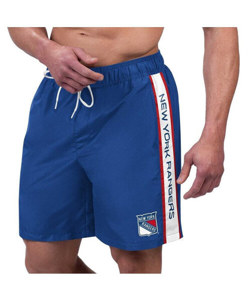 Men's Blue New York Rangers Streamline Volley Swim Trunks