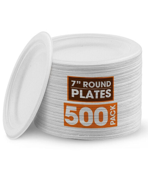 7 Inch Paper Plates, 500 Pack