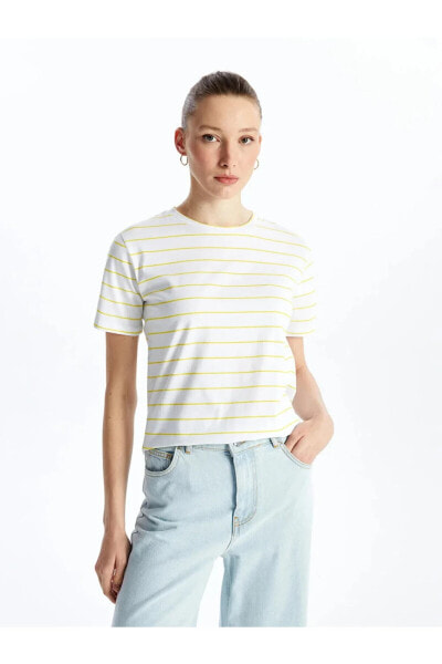 Топ LC Waikiki Striped Bicycle Neck Tee