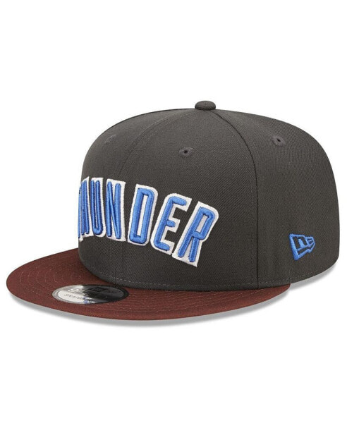 Men's Black Oklahoma City Thunder 2022/23 City Edition Official 9FIFTY Snapback Adjustable Hat