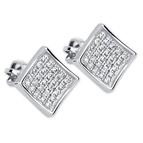 Earrings made of white gold with crystals 239001 00574 07