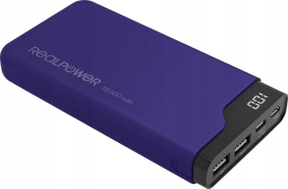 Powerbank Realpower RealPower Powerbank PB-15000C Navy Blue 15.000mAh