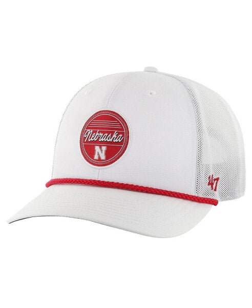 Men's White Nebraska Huskers Fairway Trucker Adjustable Hat