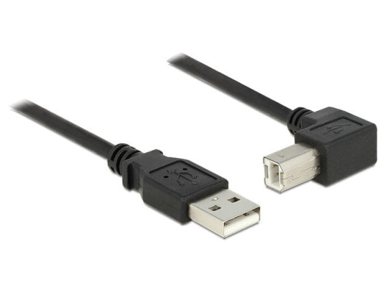 Delock 0.5m - USB 2.0-A / USB 2.0-B - 0.5 m - USB A - USB B - USB 2.0 - Male/Male - Black