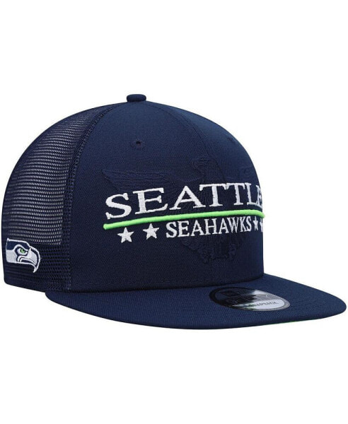 Men's College Navy Seattle Seahawks Totem 9FIFTY Snapback Hat