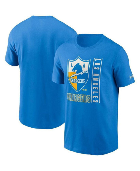 Men's Powder Blue Los Angeles Chargers Lockup Essential T-shirt