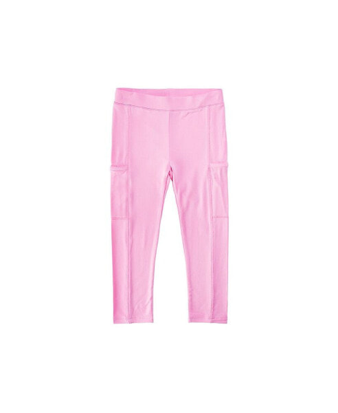 Child Evelyn Peony Solid Jersey Leggings with Pockets