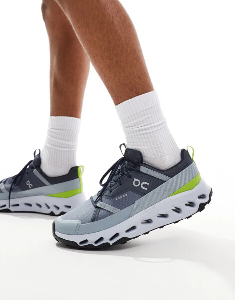 ON Cloudhorizon waterproof all day trainers in navy and green