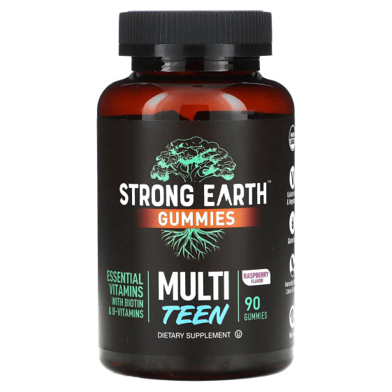 Витаминно-минеральный комплекс YumV's Strong Earth Gummies для подростков с малиновым вкусом, 90 шт.