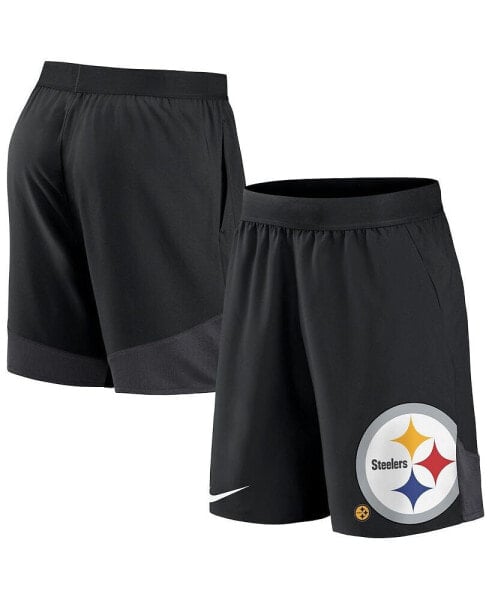 Men's Black Pittsburgh Steelers Stretch Performance Shorts
