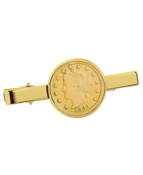 Gold-Layered 1800's Liberty Nickel Coin Tie Clip