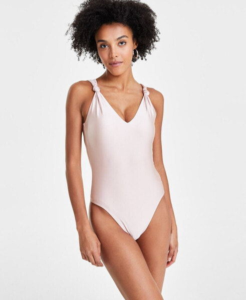 Women's Knotted-Strap Thong-Back Bodysuit, Created for Macy's