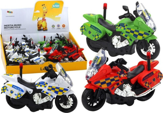 LeanToys Motocykl Policyjny Motor Wóz Policyjny Światło Dźwięk Motorek Mix