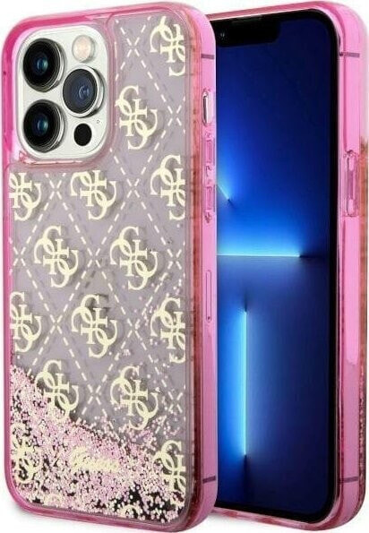 Guess Etui Guess GUHCP14LLC4PSGP Apple iPhone 14 Pro różowy/pink hardcase Liquid Glitter 4G Transculent