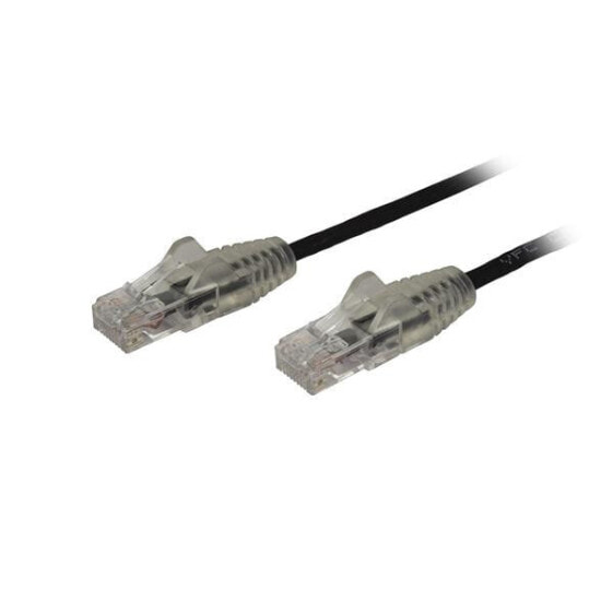 StarTech.com 3 m CAT6 Cable - Slim - Snagless RJ45 Connectors - Black - 3 m - Cat6 - U/UTP (UTP) - RJ-45 - RJ-45