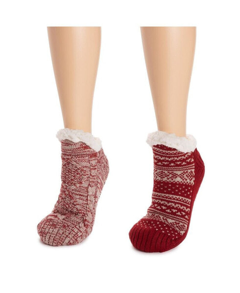 Носки женские Muk Luks 2-Pack Short CabinSock