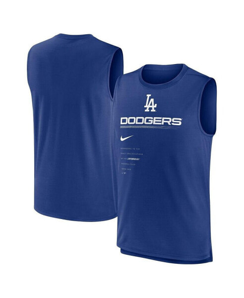 Men's Royal Los Angeles Dodgers Exceed Performance Tank Top