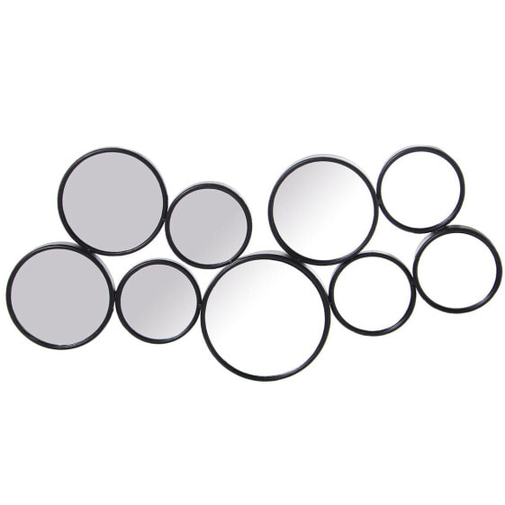 Wall mirror Alexandra House Living Black Metal Circles 7 x 87 x 47 cm Circular