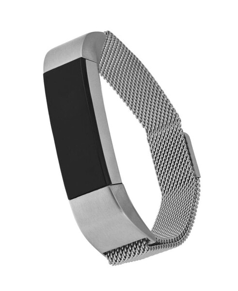 Ремешок для часов WITHit Silver-Tone Stainless Steel Mesh Band совместим с Fitbit Alta и Fitbit Alta HR