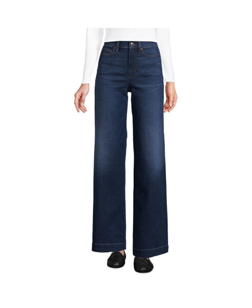 Women's Tall Recover High Rise Wide Leg Blue Jeans