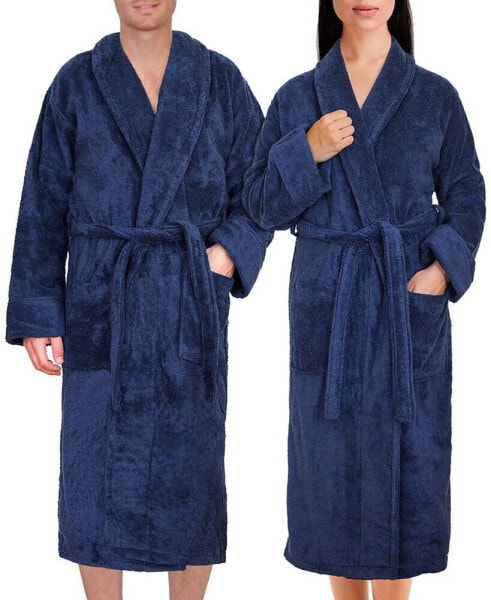 Lightweight Plush Shawl Collar Bathrobes